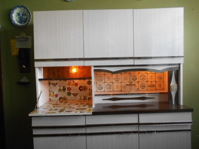 VINTAGE KEUKEN KAST  FORMICA JAREN 60 MET VERLICHTING, Ophalen, Gebruikt, Overige materialen, Overige typen