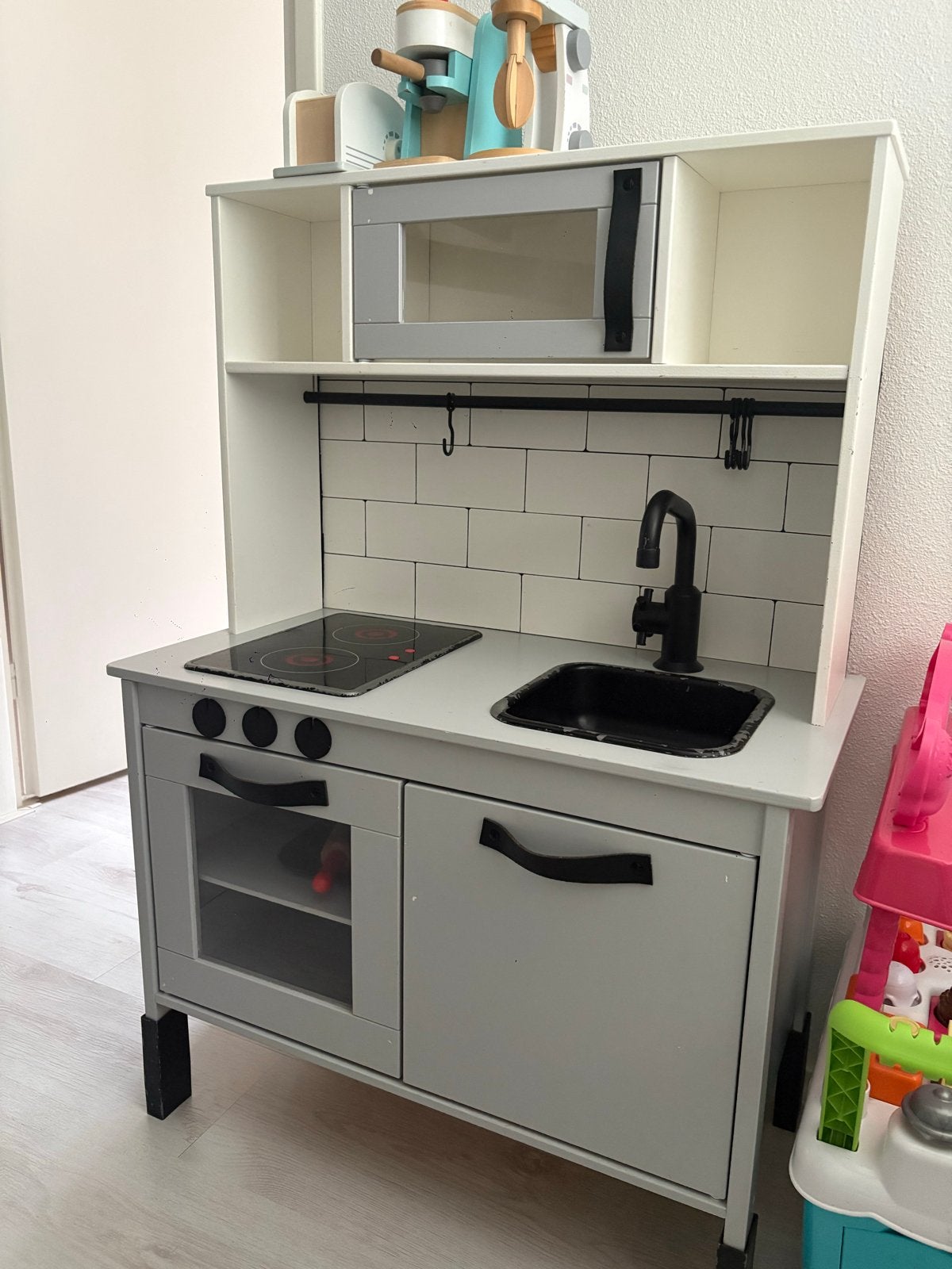 Houten speelkeuken met accessoires, Ophalen, Gebruikt, Knutselen