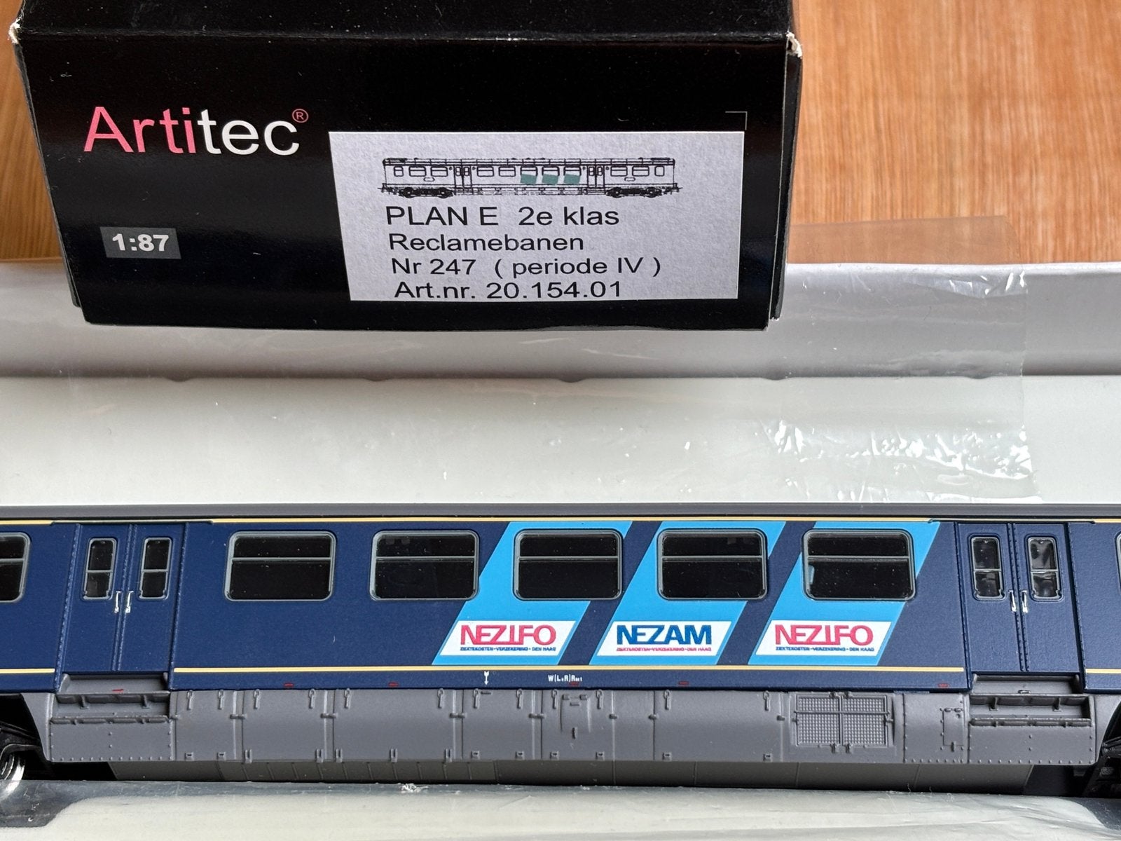 Artitec plan E 2e klas 20.154.01 met reclame, Hobby en Vrije tijd, Overige merken, Gelijkstroom, Analoog, Wagon