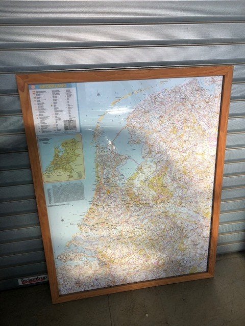 Landkaart Nederland, Boeken, Atlassen en Landkaarten, 1800 tot 2000, Nederland, Ophalen, Onbekend
