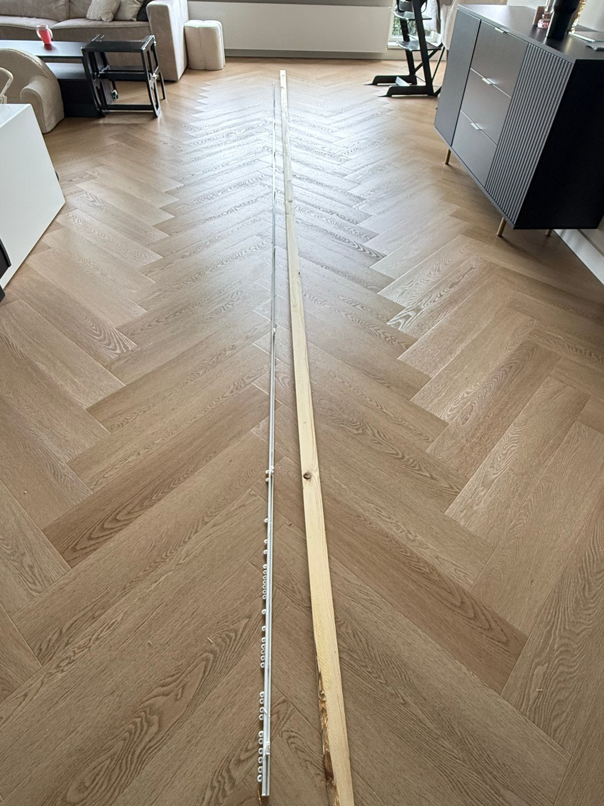 2x Gordijnrails (520 cm en 260 cm) gratis af te halen, Ophalen, Gebruikt, Overige typen, Metaal