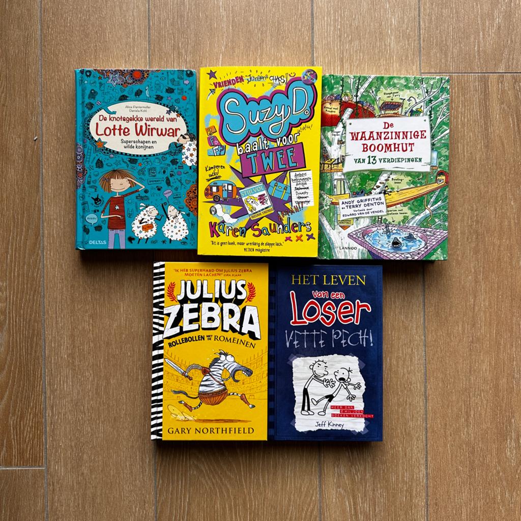 Kinderboeken pakket: 5 spannende en grappige boeken, Ophalen of Verzenden, Gelezen, Fictie algemeen
