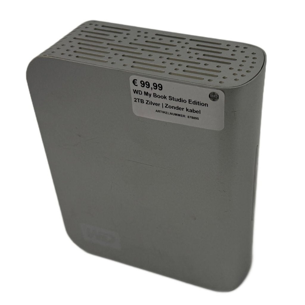 WD My Book Studio Edition  2TB Zilver | Zonder kabel, Computers en Software, Dordrecht@usedproducts.nl, Toulonselaan 72, Zo goed als nieuw