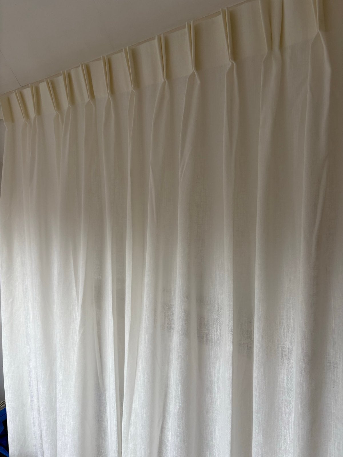 8163 Inbetween Gordijn Linnenlook 260x240cm Dubbele Plooi, Nieuw, Ophalen of Verzenden, Lichtdoorlatend, Polyester