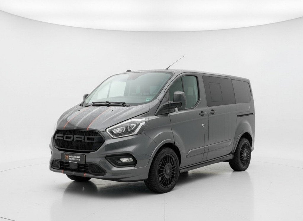 Ford TRANSIT CUSTOM 320 2.0 TDCI L1H1 Sport DC, Navi, Camera, Auto's, 15 km/l, 4 cilinders, Zwart, Diesel