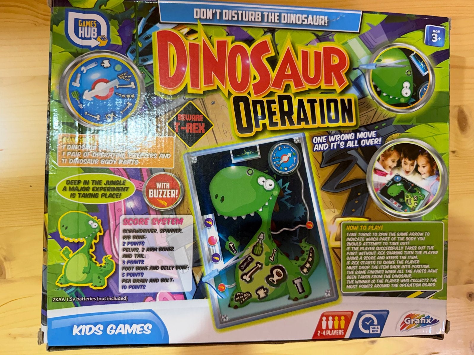 Grafix Dinosaur Operation spel - Nieuw in doos!, Ophalen of Verzenden, Nieuw, Ontdekken, Met geluid