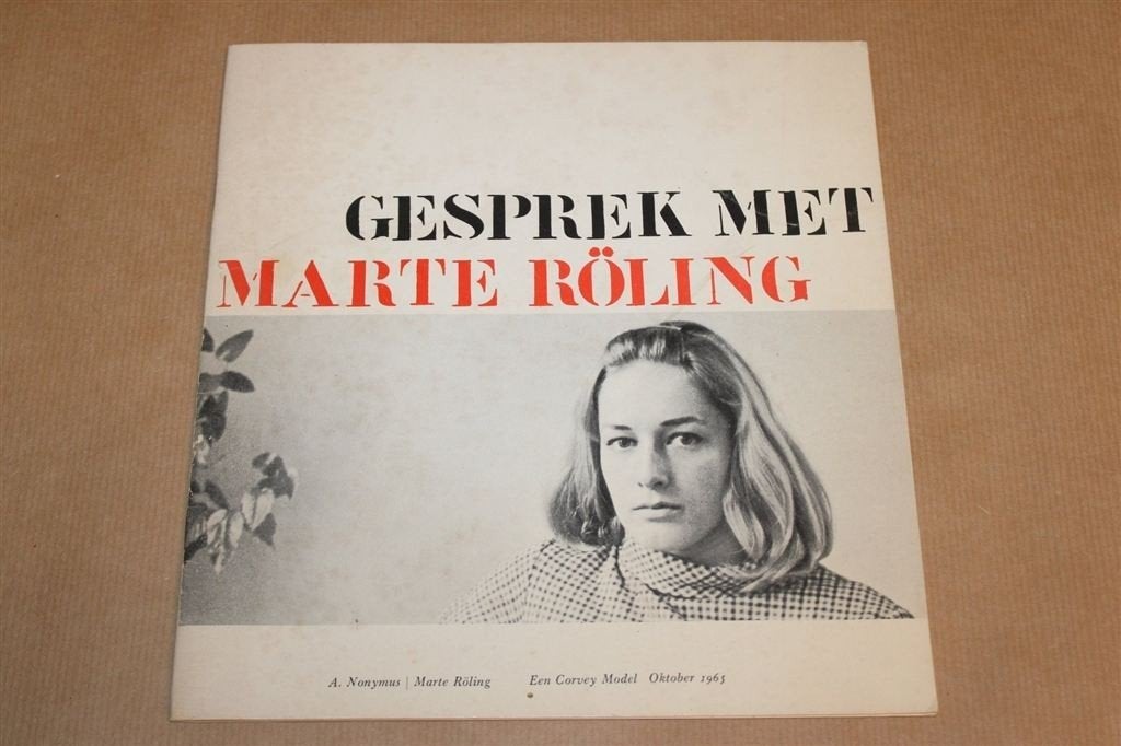 Gesprek met Marte Röling — Grafiek en Lithos 1965, Boeken, Ophalen of Verzenden, Gelezen