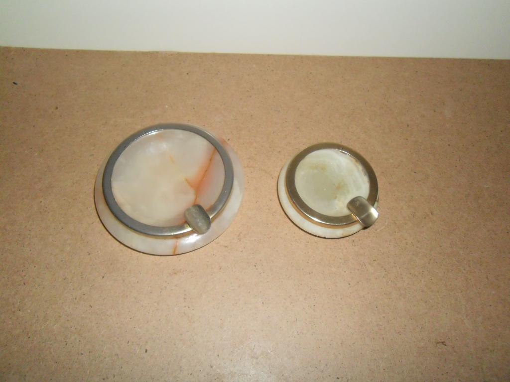 Oude onyx asbakjes,puntgaaf! min. 47 jaar oud,vintage,retro, Verzamelen, Ophalen of Verzenden, Zo goed als nieuw, Asbak