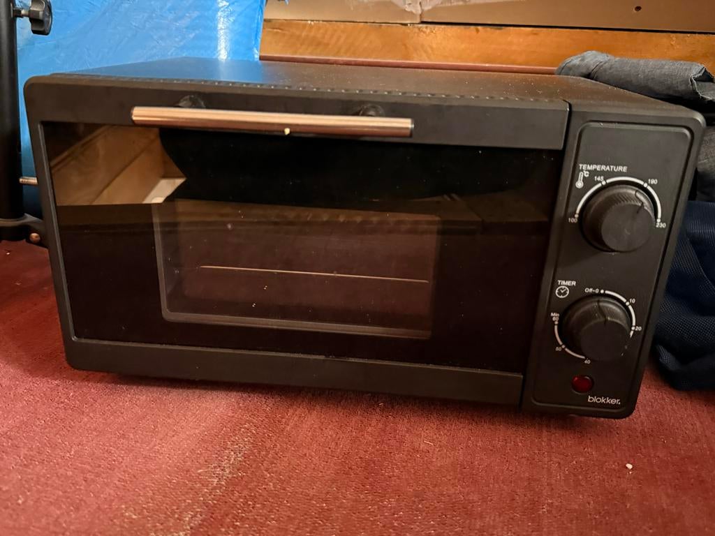 Compact Blokker oventje - Ideaal voor camping of kleine keuk, Witgoed en Apparatuur, Ovens, Gebruikt, Vrijstaand, Oven, Minder dan 45 cm