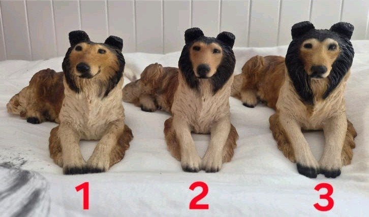 Beelden collie liggend, Ophalen of Verzenden, Gebruikt, Dier