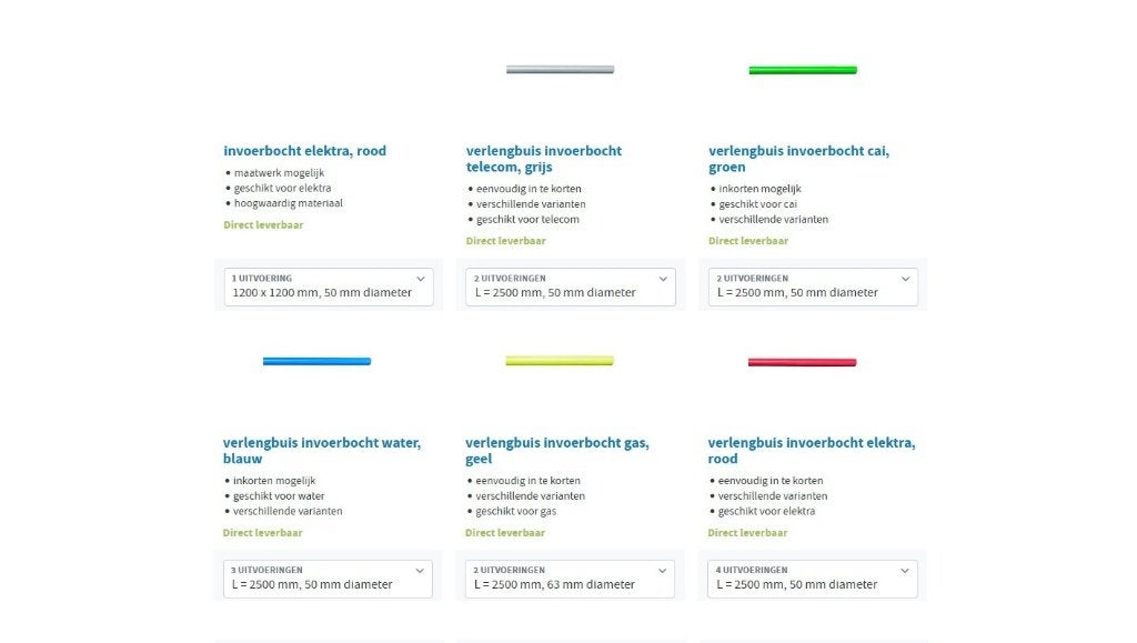 GEZOCHT Invoerbochten Meterkast Rechte Stukken, Ophalen, Afvoer, Pvc, 2 tot 4 meter