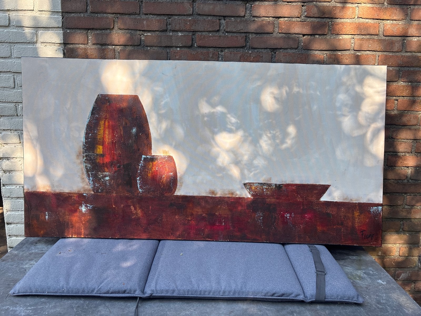 Fiore schilderij 120x80 cm, Antiek en Kunst, Ophalen, Gesigneerd, Stilleven