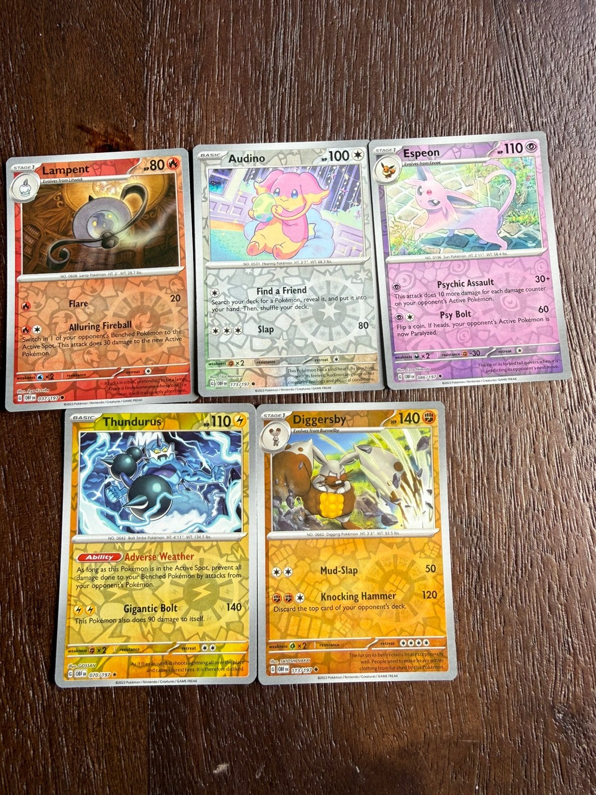 Pokemon Obsidian Flames Holo kaarten, Ophalen of Verzenden, Zo goed als nieuw, Meerdere kaarten