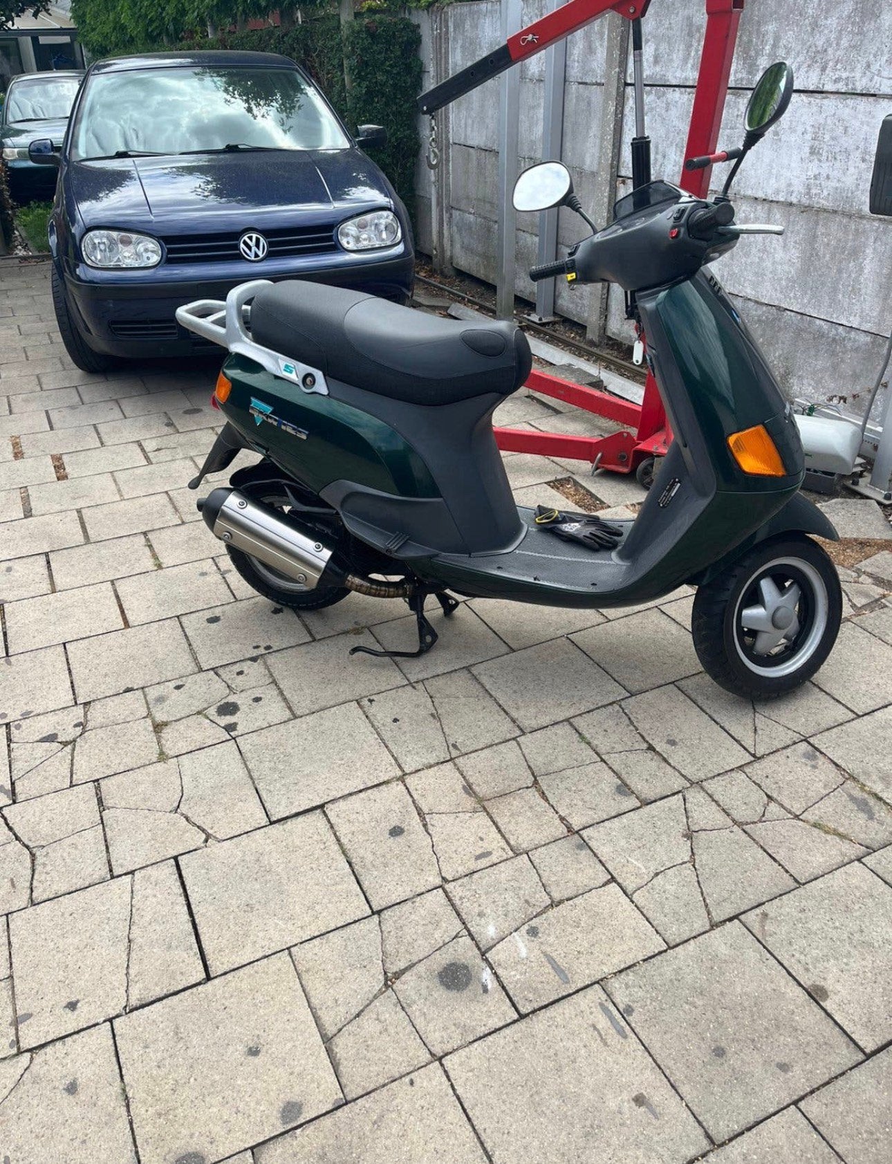Unieke piaggio skipper, Ophalen