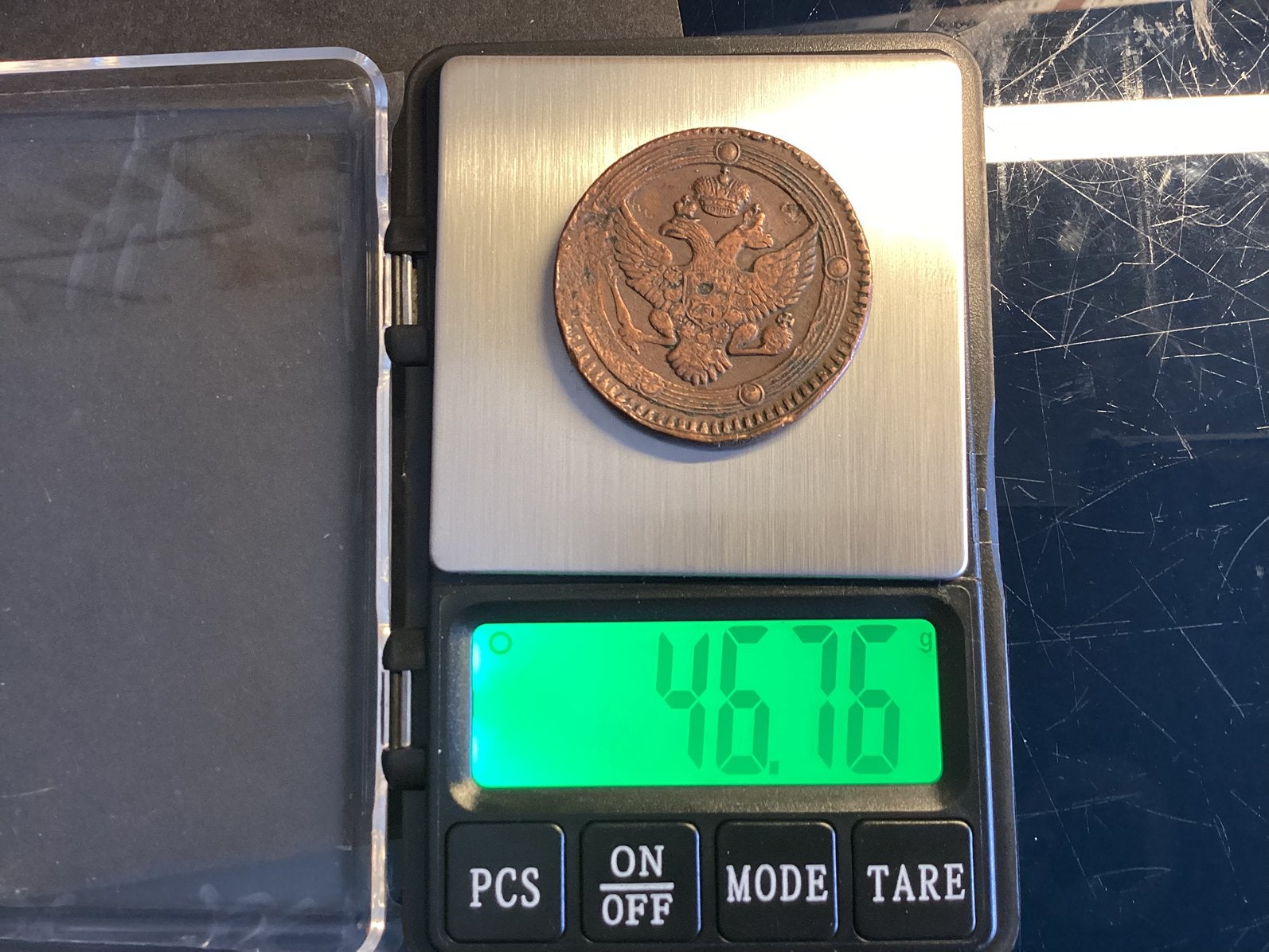 Russische koperen 5 kopeken munt uit 1803, Ophalen of Verzenden, Overige landen