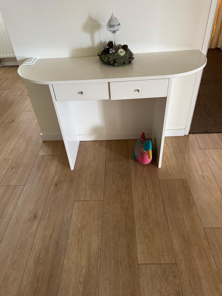 Kleine sidetable wit, Ophalen, Gebruikt, 50 tot 100 cm, 25 tot 50 cm