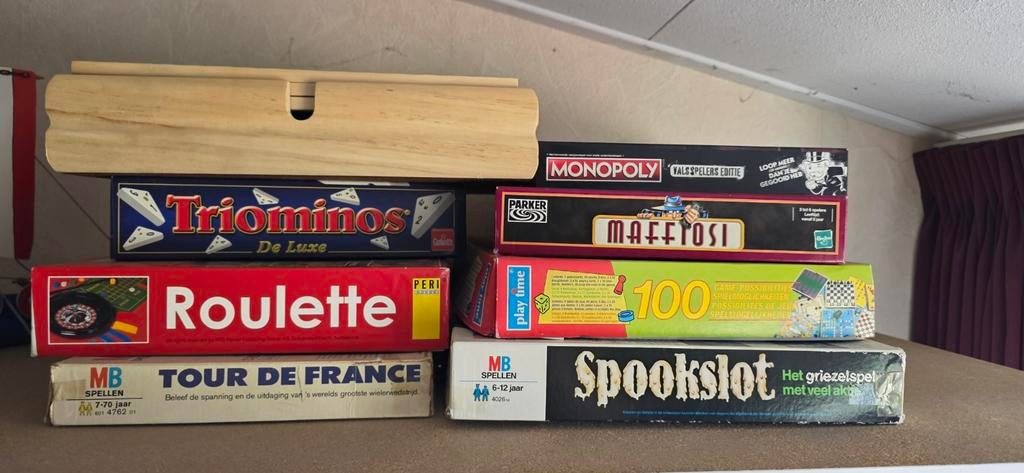 Set bordspellen, incl. oud Tour de France spel, Vijf spelers of meer, Ophalen of Verzenden, Gebruikt