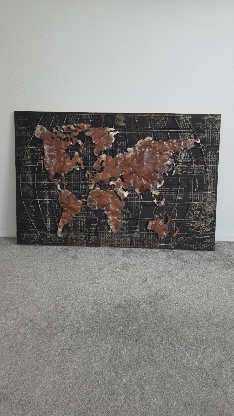 Schilderij wereldkaart 3d, Ophalen