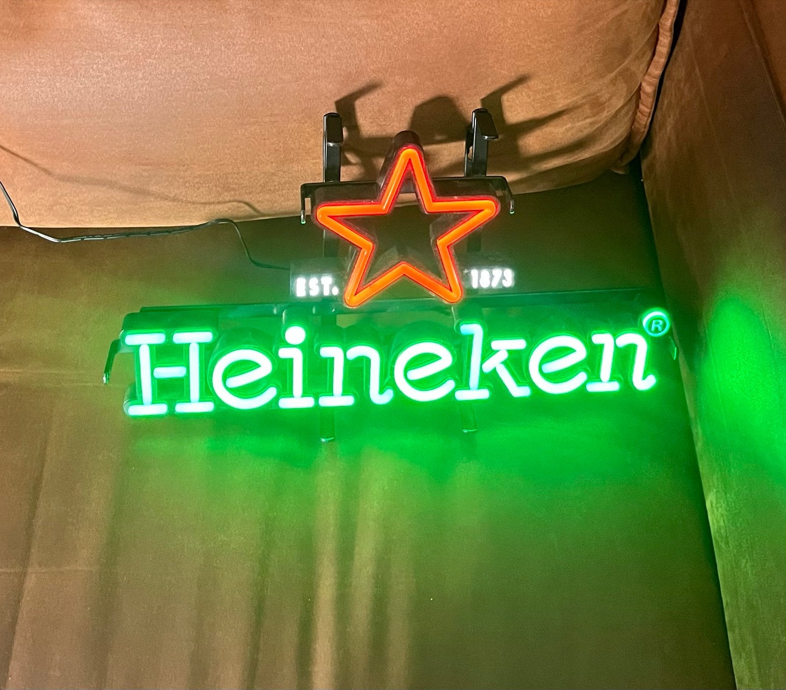 Heineken LED Neon Reclamebord - Lichtreclame, Ophalen of Verzenden, Zo goed als nieuw, Lichtbak of (neon) lamp