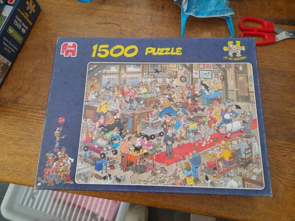 Jan van Haasteren  De Hondenshow, Hobby en Vrije tijd, Denksport en Puzzels, Ophalen of Verzenden, 500 t/m 1500 stukjes, Gebruikt