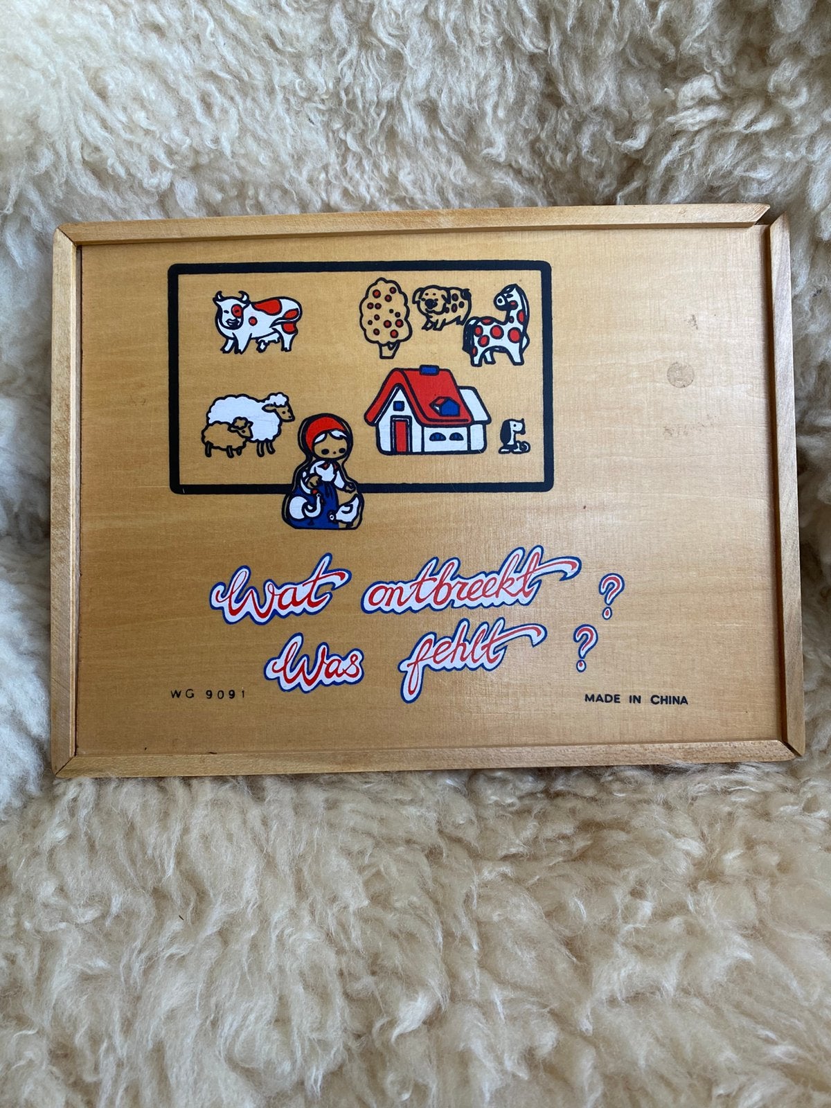 Vintage educatief spel “wat ontbreekt?”, Ophalen of Verzenden, Zo goed als nieuw, Ontdekken