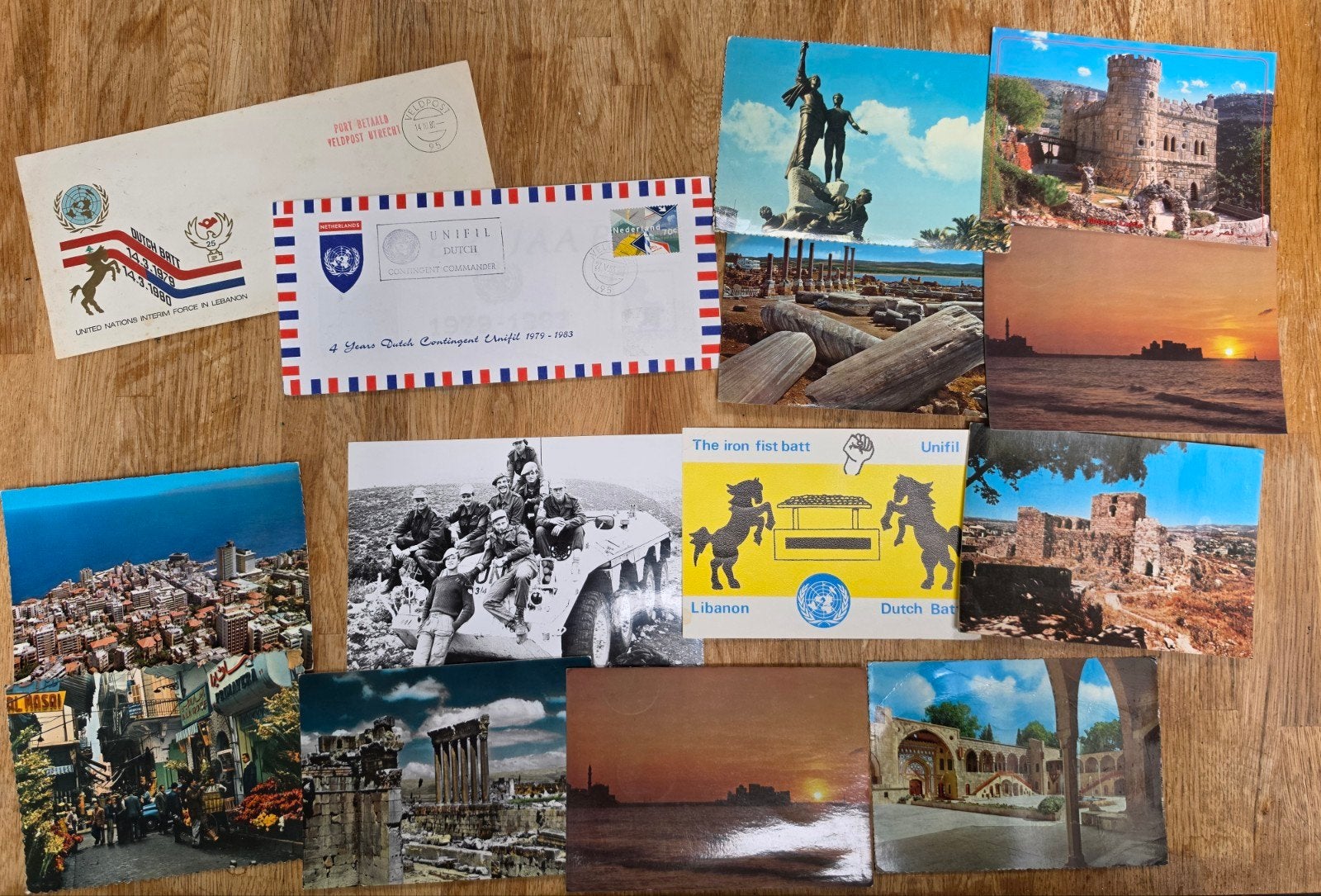 Collectie Unifil veldpost en post. Libanon. 3., Ophalen of Verzenden, Landmacht, Nederland, Foto of Poster