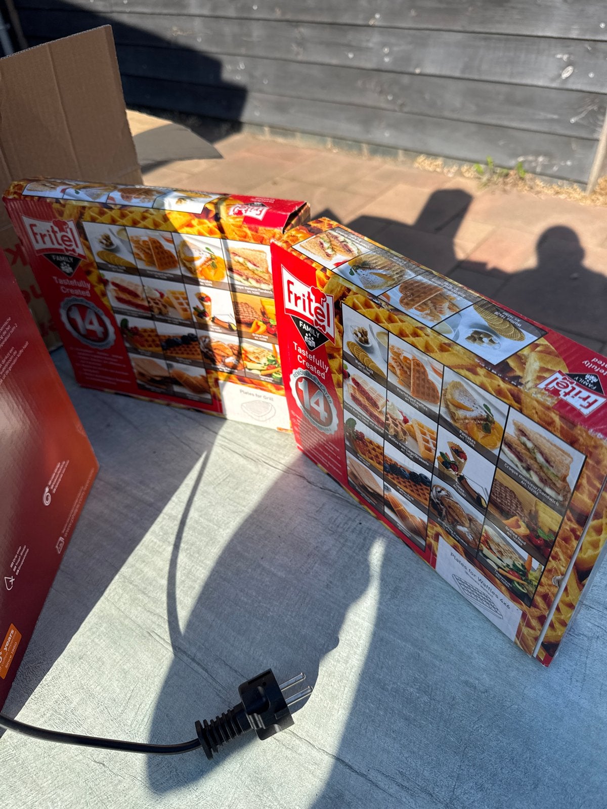 Fritel wafelplaat 4x6 en grillplaat, Gebruikt, -, -, Ophalen of Verzenden