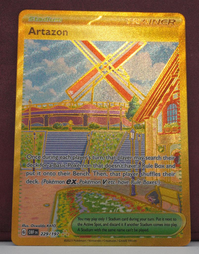 Artazon Gold Full Art 229-197 Obsidian Flames Pokémon Kaart, Verzenden, Nieuw, Losse kaart