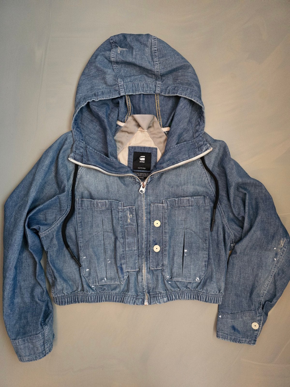 G-Star Raw Windbreaker WMN spijkerjack maat S, Blauw, Ophalen of Verzenden, Gedragen, G-Star Raw