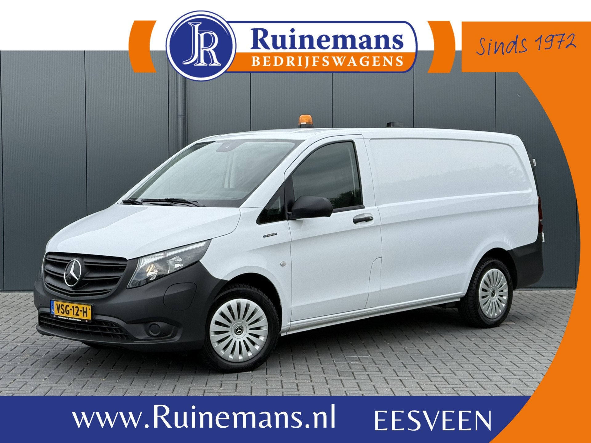 Mercedes-Benz eVito 66 kWh / FULL ELECTRIC / SOH 93% / L2H1, Gebruikt, 116 pk, Wit, 264 km