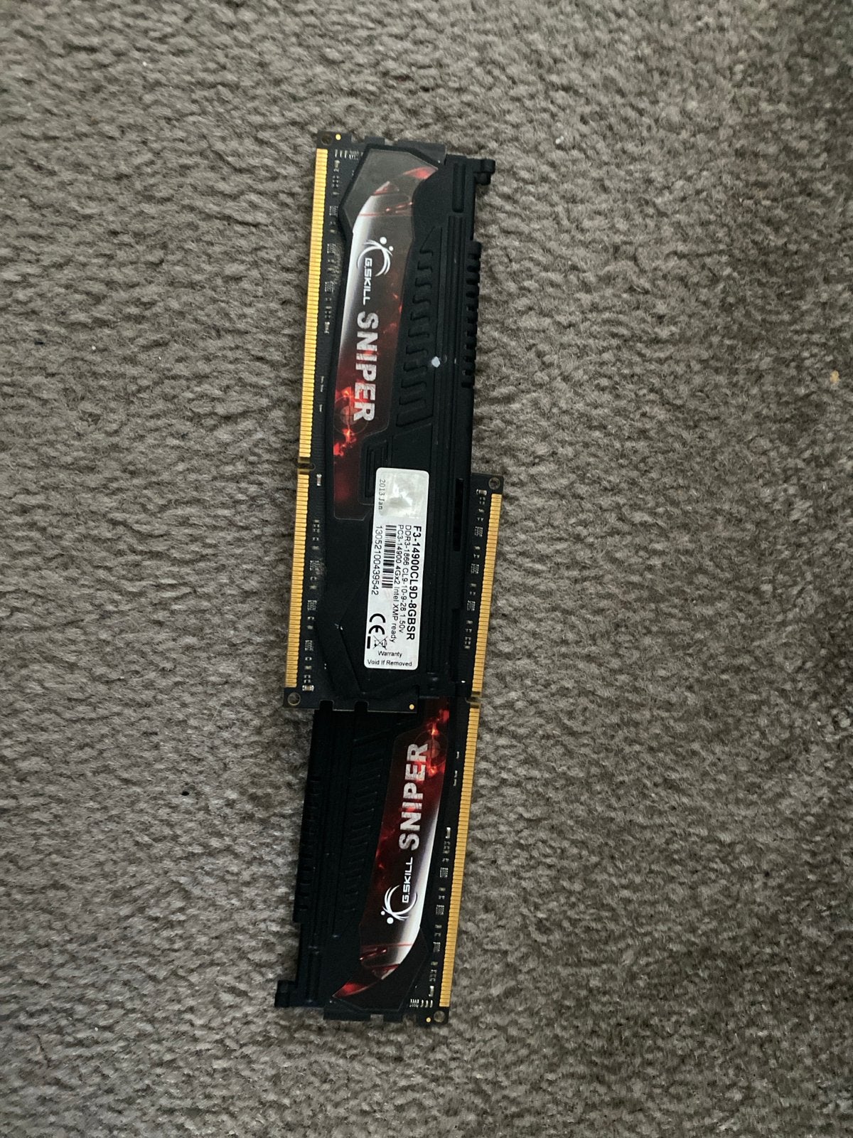 G.Skill Sniper DDR3 RAM 8GB (2x4GB) 1600MHz, Computers en Software, Ophalen, 8 GB, DDR3, Zo goed als nieuw