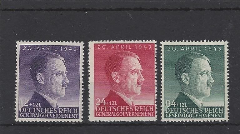 Historie Duitse Rijk, postzegels 54e verjaardag Adolf Hitler, Verzenden, Overige soorten, Duitsland, Overige typen