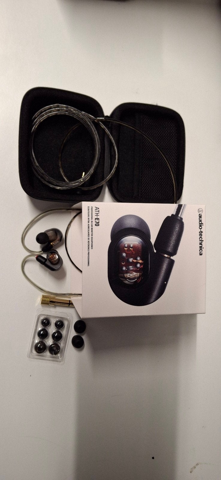 Audio-Technica ATH-E70 in- ears, Audio, Tv en Foto, Ophalen of Verzenden, Zo goed als nieuw, Overige merken