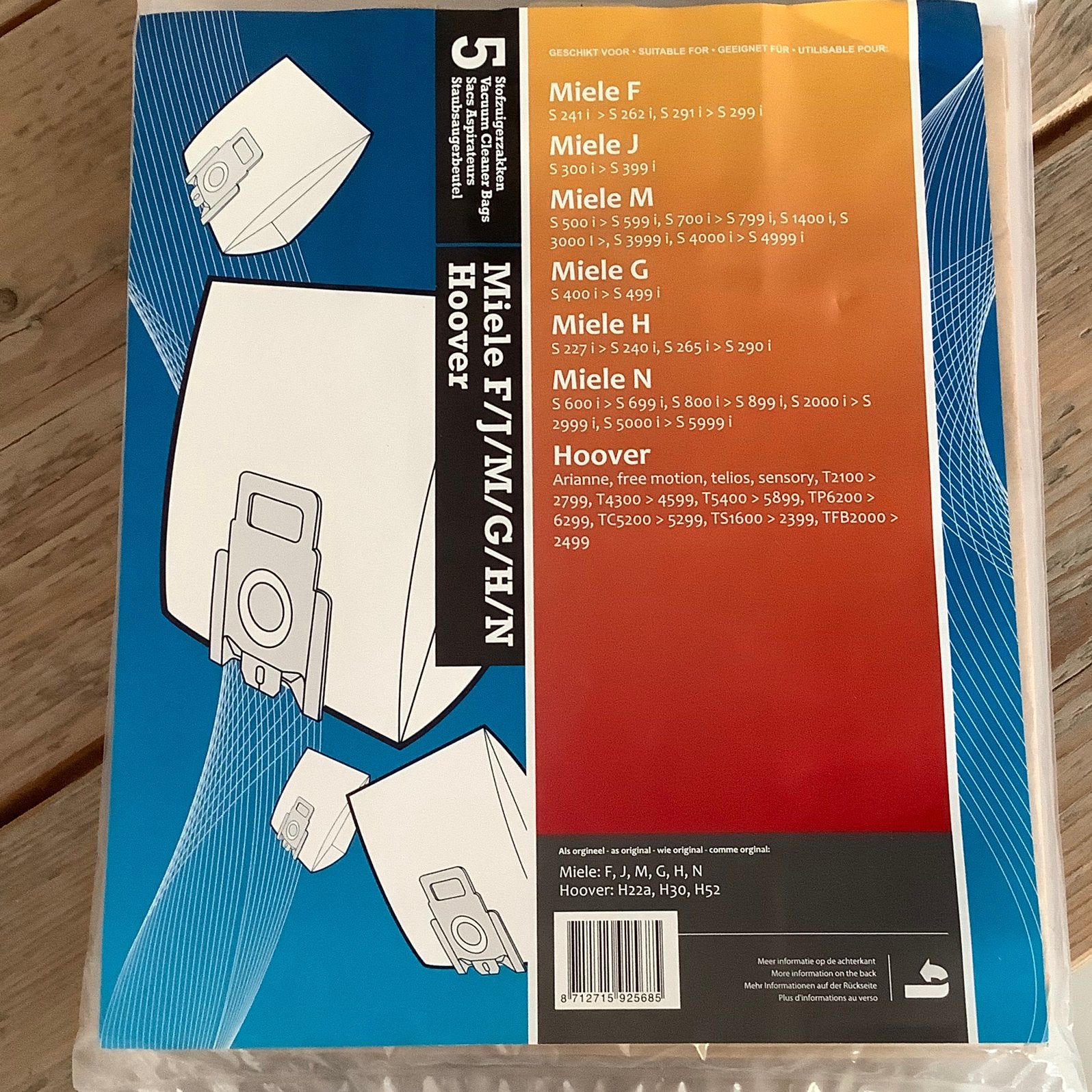 Stofzuigerzakken Miele Hoover nieuw, Witgoed en Apparatuur, Stofzuigers, Ophalen of Verzenden, Nieuw