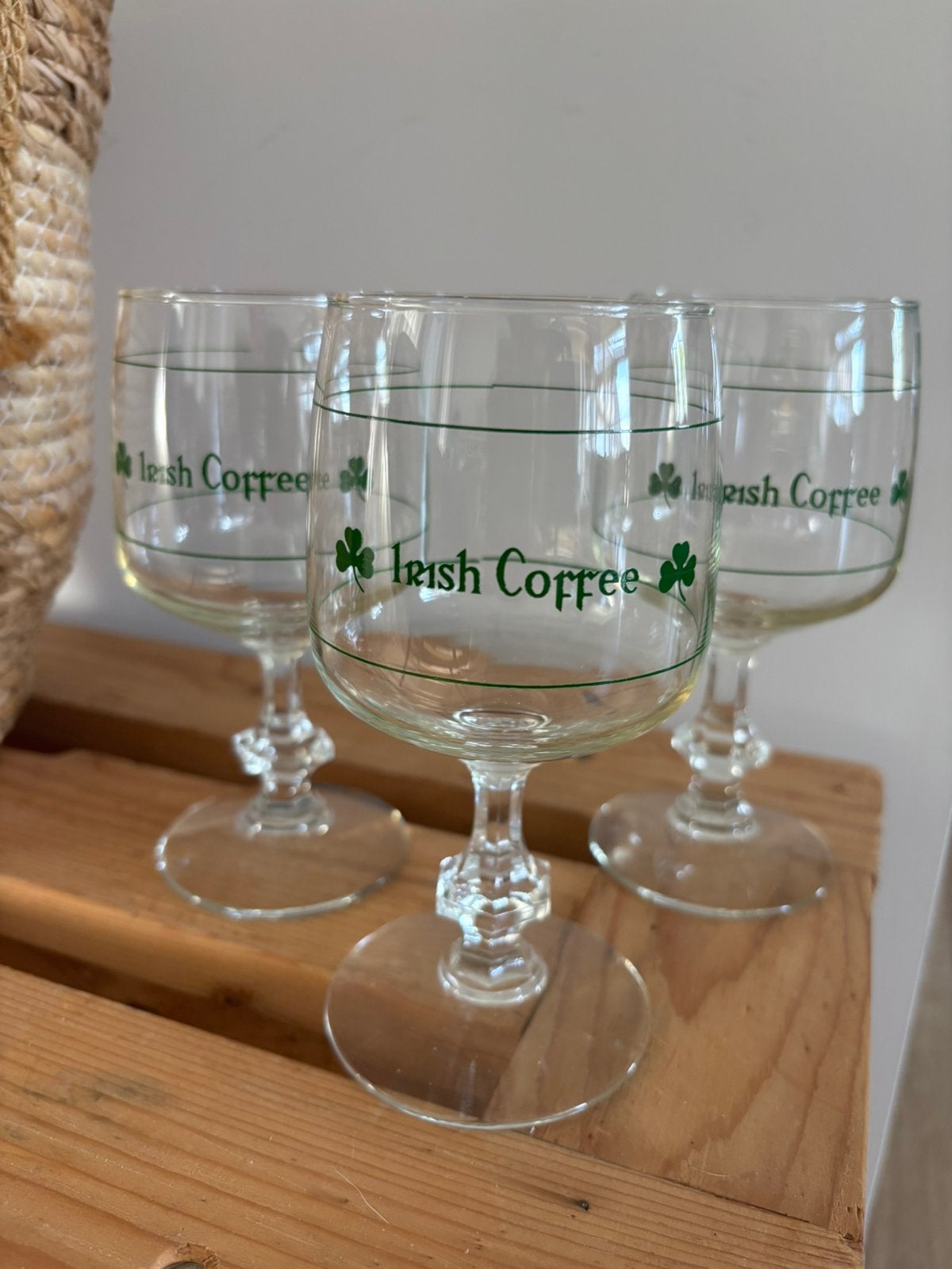 3 Irish coffee glazen, Verzamelen, Ophalen, Zo goed als nieuw, Overige typen