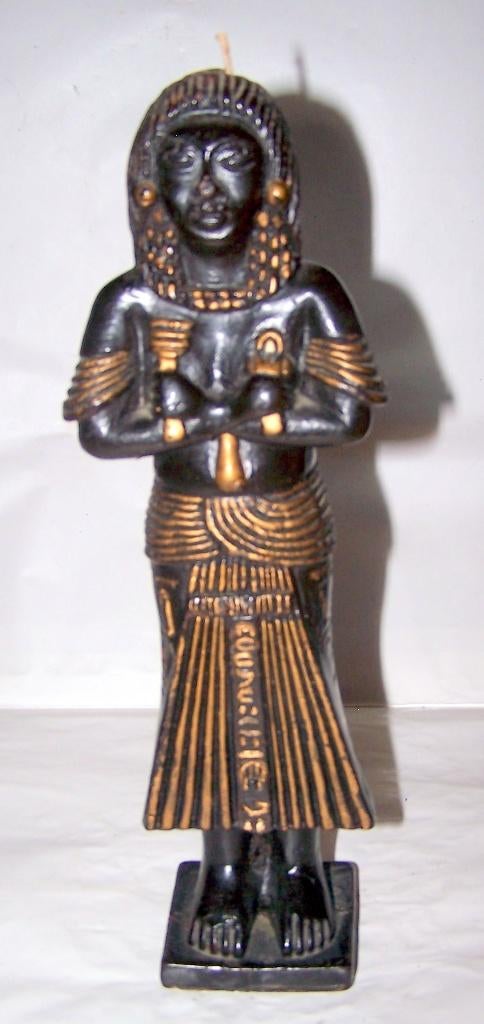 Kaars in de vorm van een Azteken beeldje. H. 29cm.  Nieuw., Antiek en Kunst, Ophalen of Verzenden