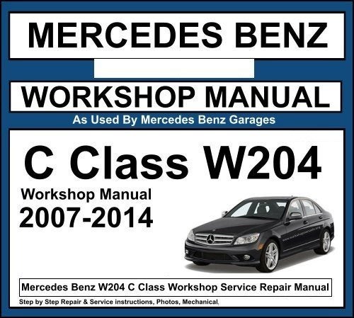 Mercedes C klasse W204 2007-2014 Workshop manual op DVD PDF, Verzenden