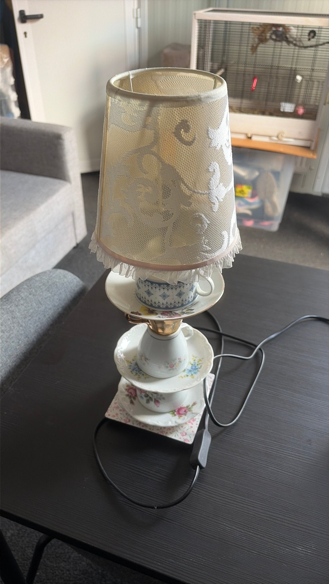 Kop en schotel scheemlamp set, Ophalen of Verzenden