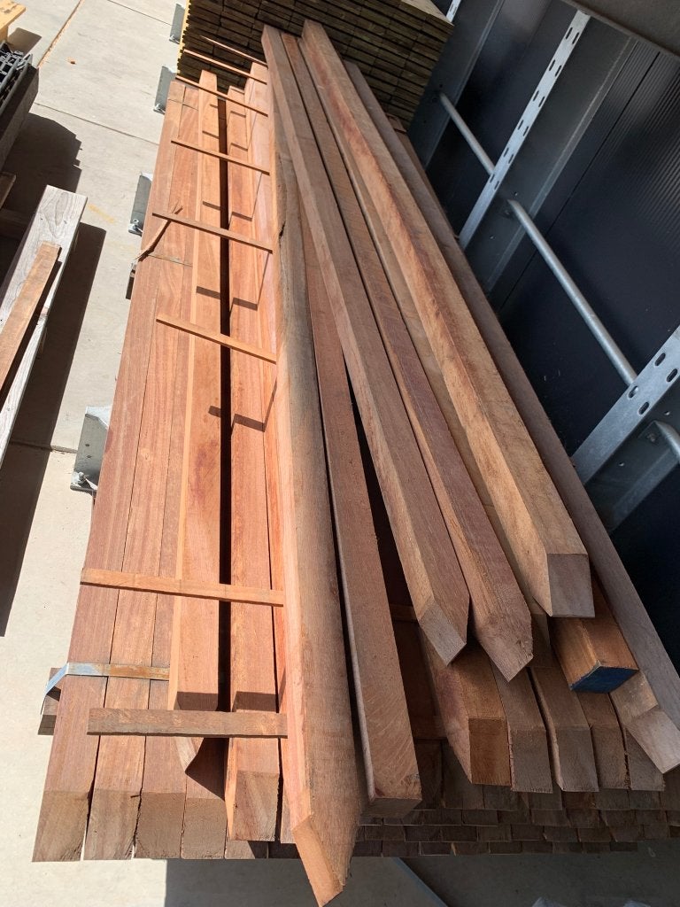 Hardhouten paal semi geschaafd Azobé 6x6x300 - J&W 15, Tuin en Terras, Ophalen, Minder dan 3 meter, Nieuw, Nvt