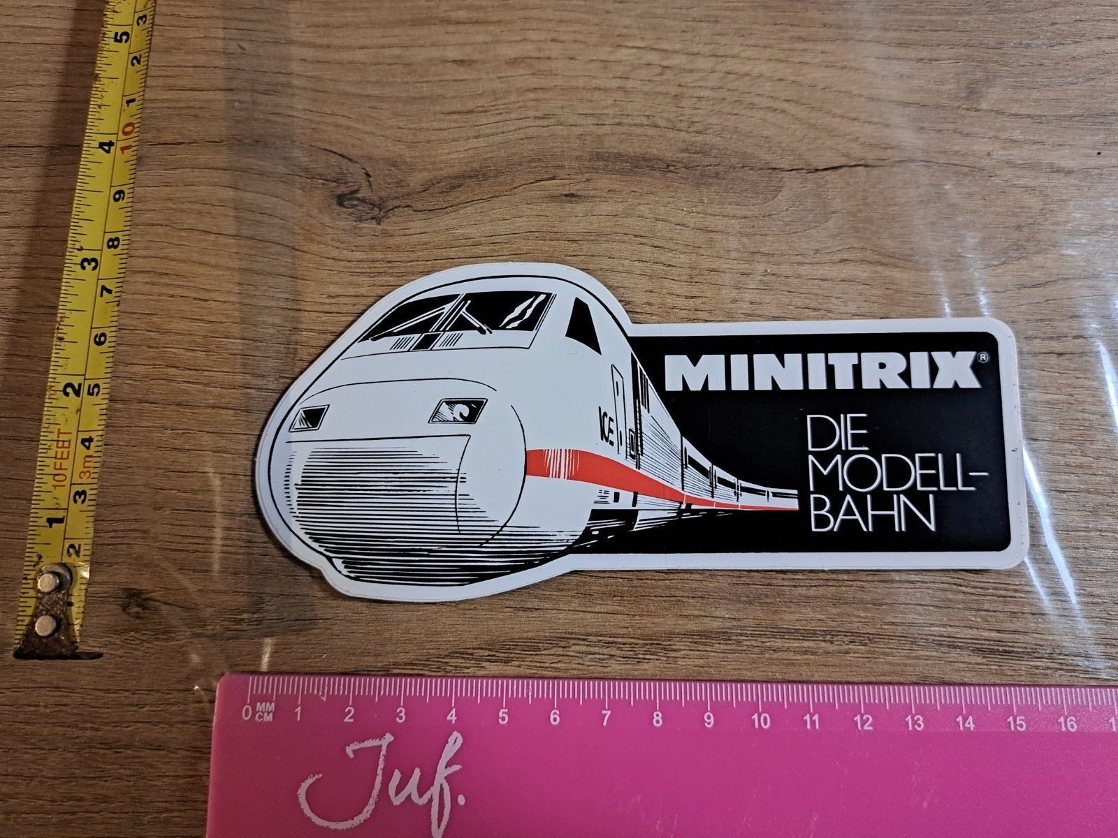 Sticker Minitrix Die Modellbahn ICE trein, Ophalen of Verzenden, Zo goed als nieuw, Bedrijf of Vereniging