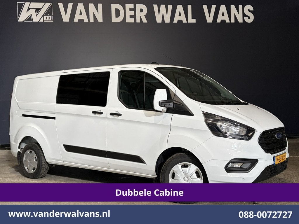 Ford Transit Custom 2.0 TDCI 131pk L2H1 Dubbele Cabine Euro6, Auto's, Voorwielaandrijving, 4 cilinders, Bedrijf, 6 stoelen