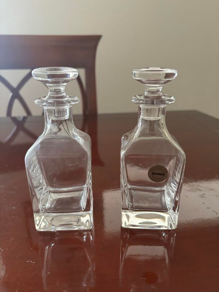 Set van 2 Verone Loodkristal 24% Karaffen en Kristallen Ei, Antiek en Kunst, Antiek | Glas en Kristal, Ophalen