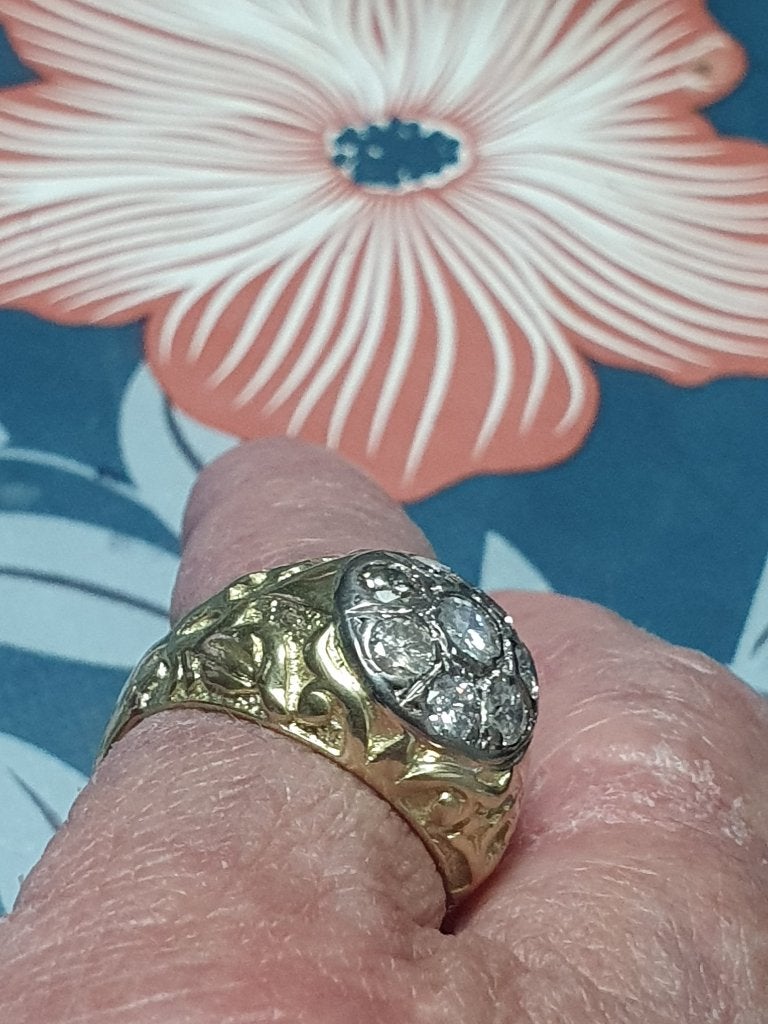 Super mooie 14 kr gouden ring met echtheid certificaat, 19 tot 20, Heer, Ophalen of Verzenden, Zo goed als nieuw
