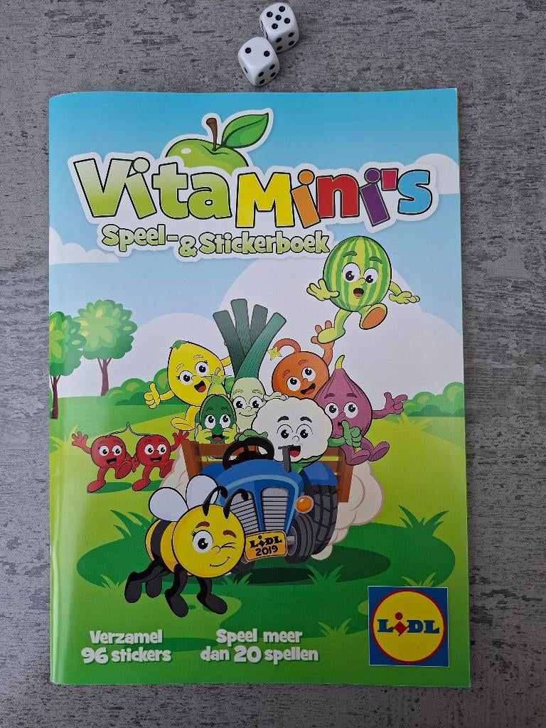 Vita Mini’s COMPLEET met boek, 6zonder 2deels en 412stickers, Lidl, Ophalen of Verzenden