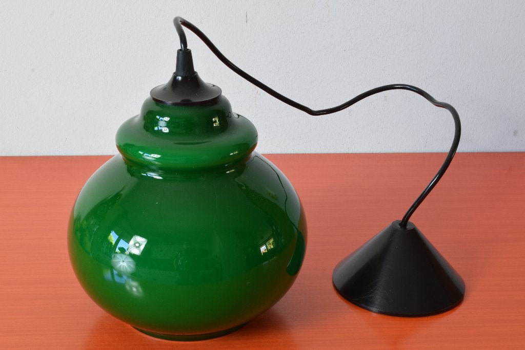 Retro vintage jaren 60 / jaren 70 opaline lamp / hanglamp, Antiek en Kunst, Ophalen of Verzenden
