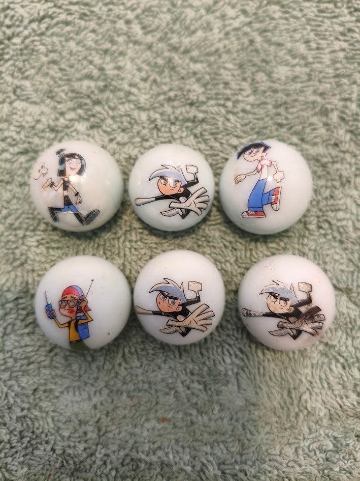 Danny Phantom knikker bonken ( 6 stuks ), Ophalen of Verzenden, Gebruikt