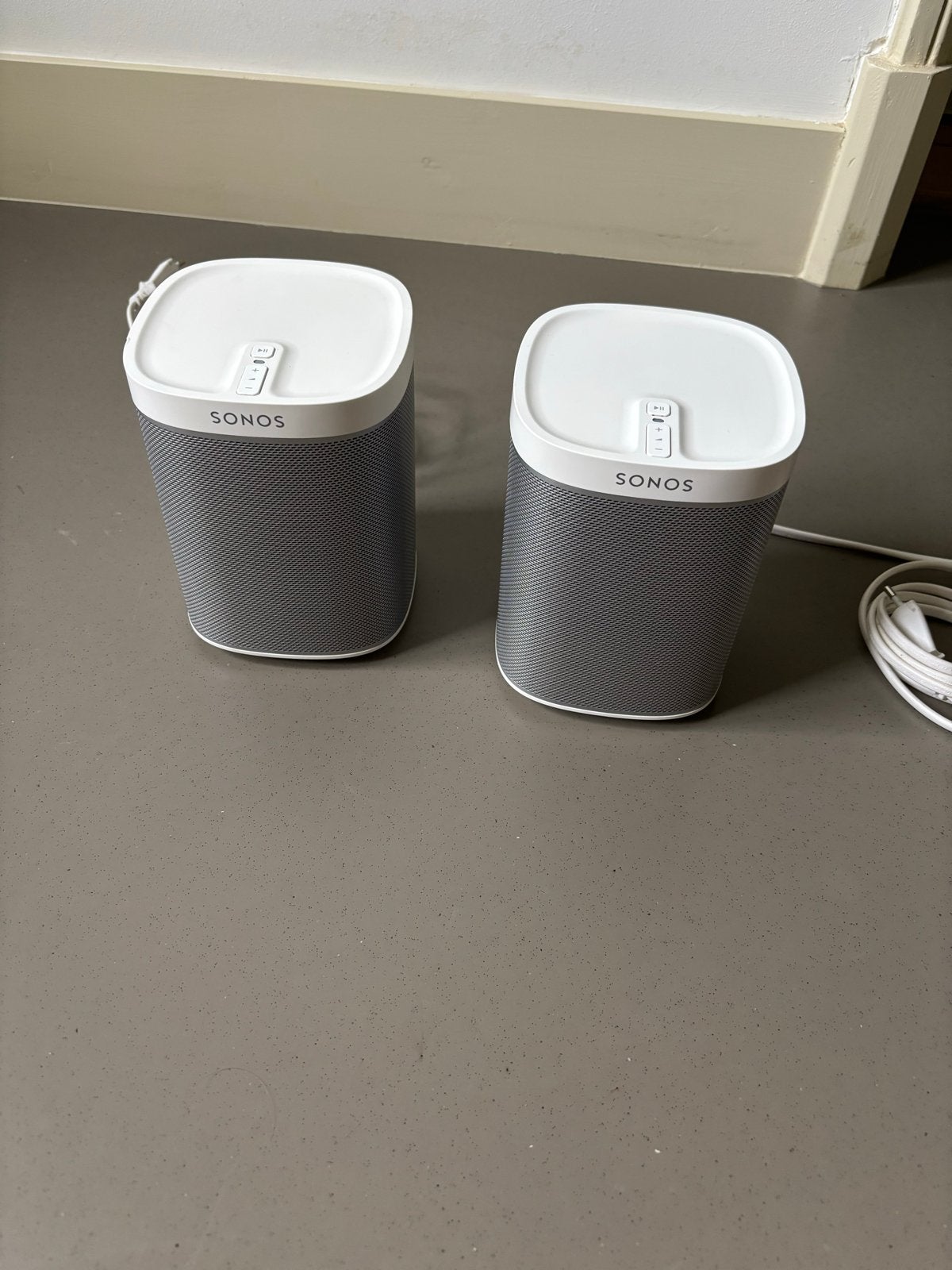 Sonos Play:1 / One Speakerset (Gen 2 / S2, Wit), Speakerset, WiFi, Ophalen of Verzenden, Zo goed als nieuw