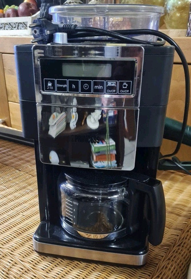 Princess 249402 Koffiezetapparaat en bonenmaler Deluxe, Witgoed en Apparatuur, 10 kopjes of meer, Koffiemachine, Ophalen of Verzenden