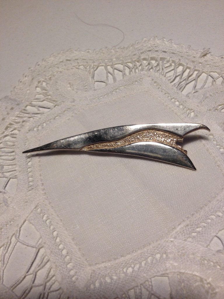 antieke zilveren broche, Verzenden, Zilver, Broche