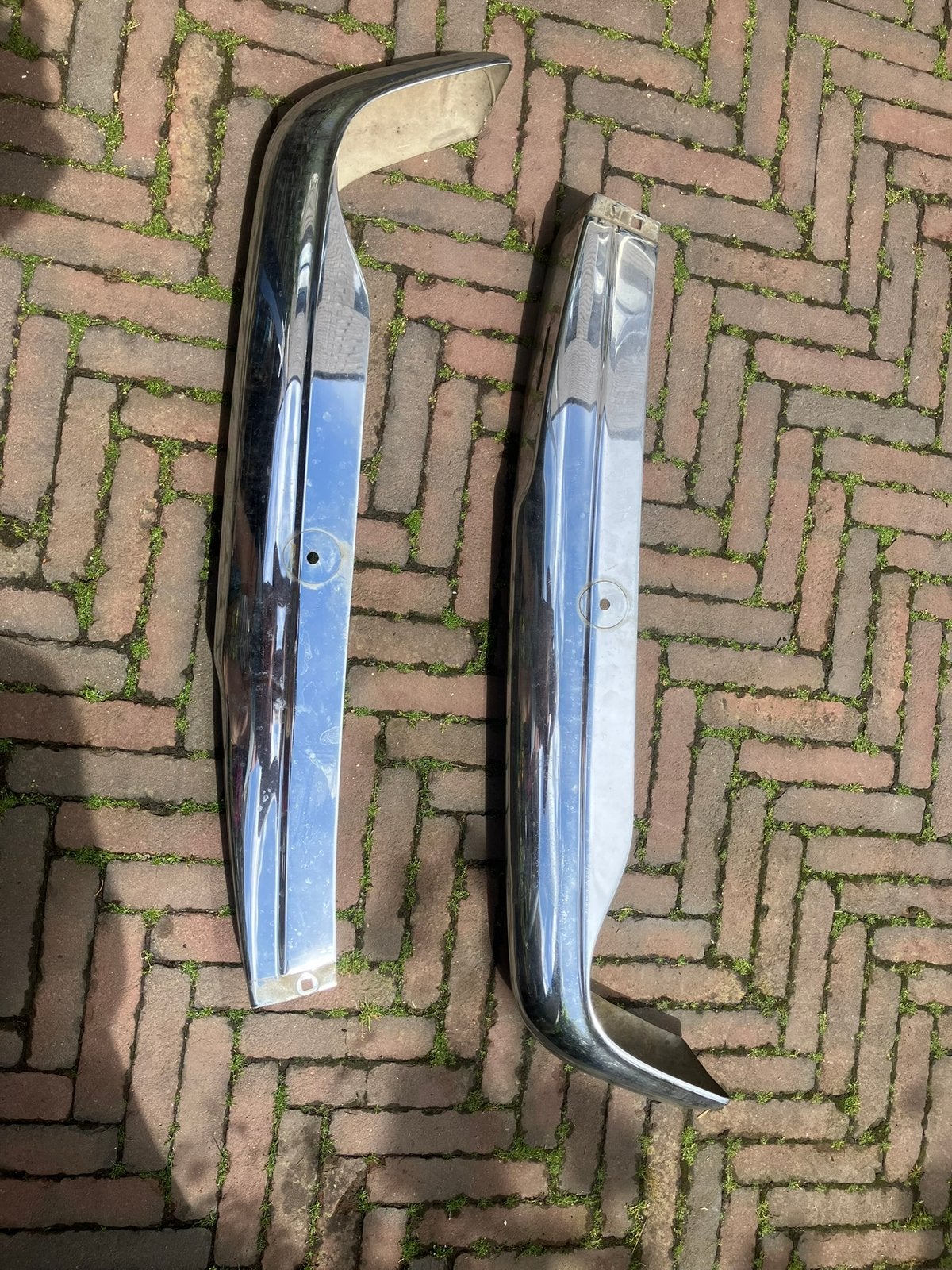 Mercedes onderdelen strippen lijsten w116 bumpers chroom, Ophalen of Verzenden